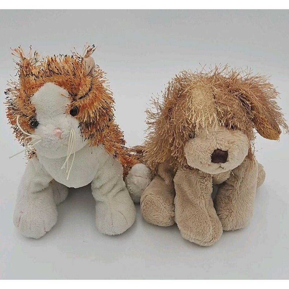 GANZ Webkinz Cocker Spaniel Dog & Alley Cat Plush Stuffed HM011 HM042 No Code